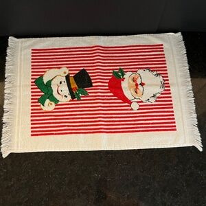 Vintage Cannon Christmas Cotton Hand Towel 23” x 15”
